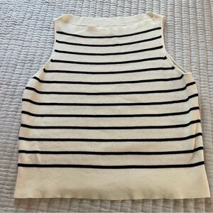 Banana Republic Striped Boatneck Sleeveless Top